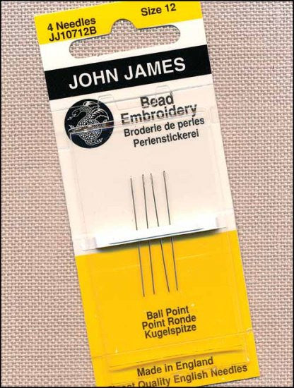 John James Short Beading Needles Size 12 – BushMountain Stitchery & Gifts